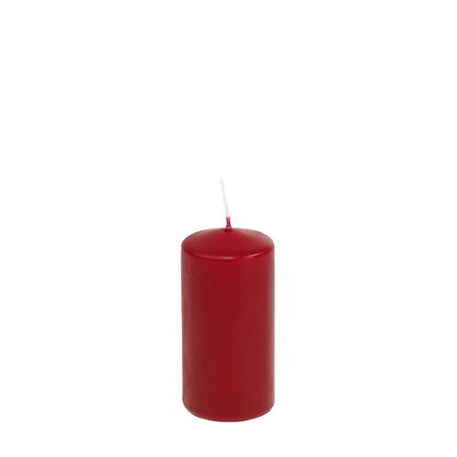 Floristik24 Blockljus röda ljus H100mm Ø50mm gammalröd 12st