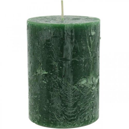 Enfärgade ljus gröna Rustik Safe Candle 80×110mm 4 st