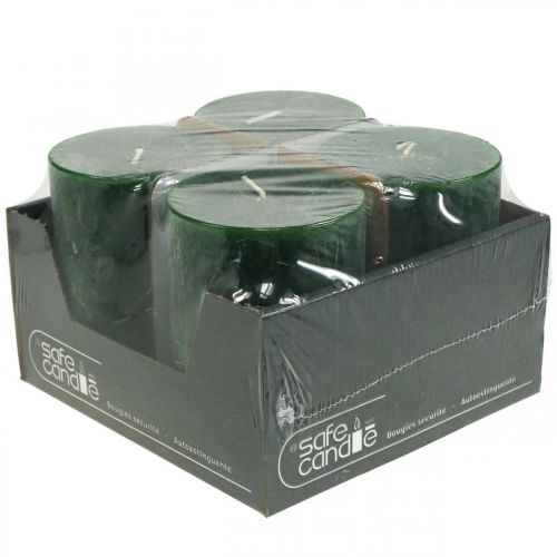 Artikel Enfärgade ljus gröna Rustik Safe Candle 80×110mm 4 st