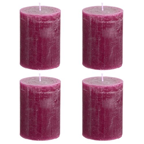 Artikel Pelarljus enfärgade Bärljus lila 60×80mm 4 st