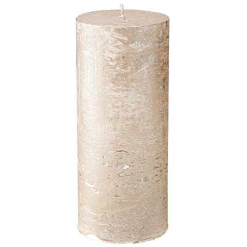 Pelarljus enfärgade ljusguld 85×200mm 2 st