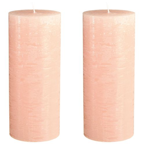 Artikel Pelarljus enfärgade ljusrosa ljus rosa 85×200mm 2st