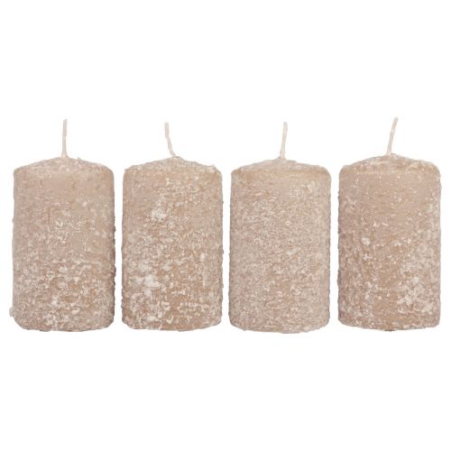 Floristik24 Pelarljus Julljus beige 60×100mm 4 st