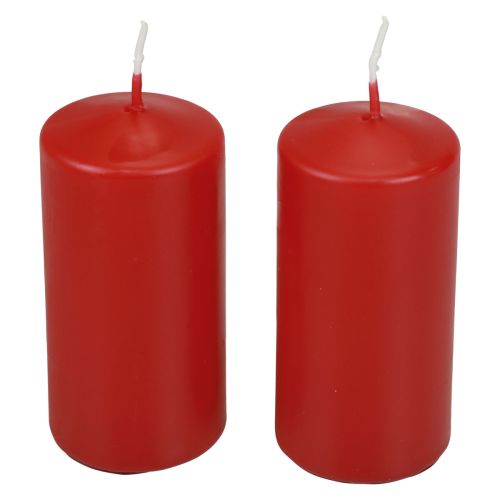 Floristik24 Pelarljus H100 Ø50cm röda ljus 12st