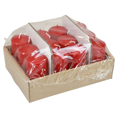 Floristik24 Pelarljus H100 Ø50cm röda ljus 12st