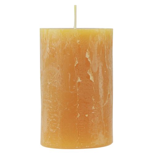 Pelarljus Rustika enfärgade adventsljus gula 70/110mm 4 st