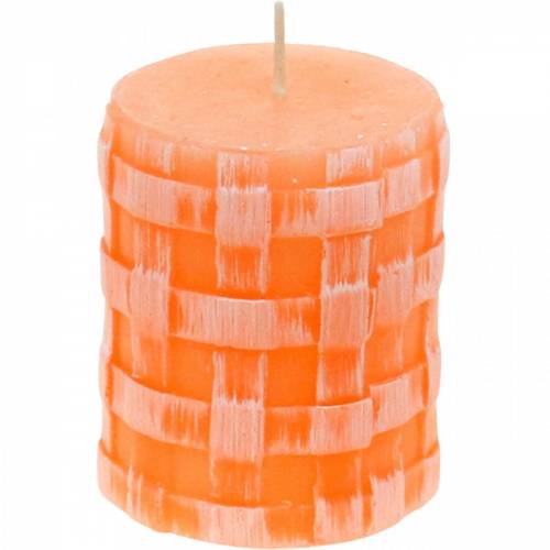 Artikel Pelarljus Rustik Orange 80/65 ljus rustikt vaxljus 2st