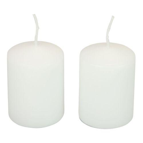 Floristik24 Pelarljus vita ljus H70mm Ø50mm 12 st