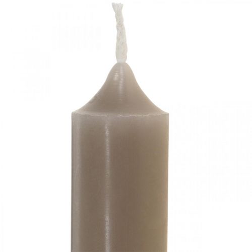 Floristik24 Pelarljus grå korta ljus Ø2,2cm H11cm 6st
