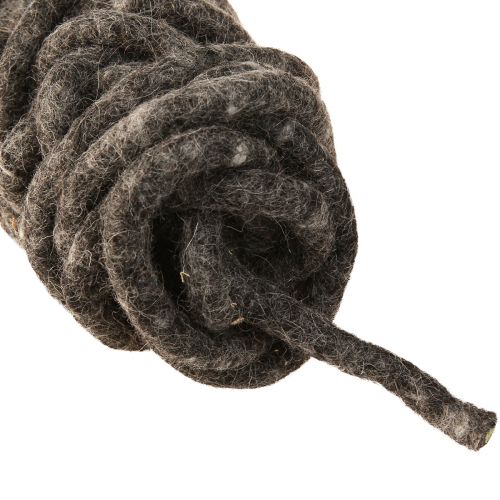 Artikel Stylo filtsnöre fårull fräst grå 10mm 15m