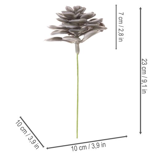Konstgjorda suckulenta vaxblommor dekoration 10 cm 6 st | Floristik24.se