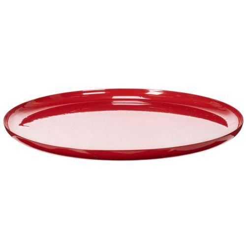 Dekorativ bricka, röd, minimalistisk design, 27 cm köpa | Floristik24.se