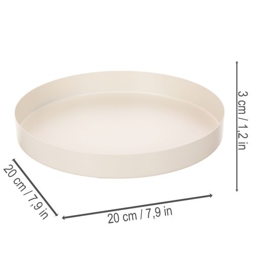 Rund dekorativ bricka för heminredning, 20 cm | Floristik24.se
