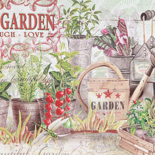 Artikel Oval bricka med handtag Fresh Garden Vintage 39x27x3,5cm