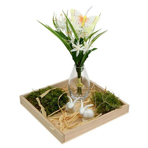 Floristik24 Träbricka stor 30cm x 30cm H3cm