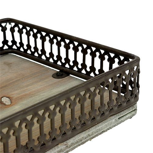 Floristik24 Magasin kvadratisk 36 cm x 13 cm H4cm naturlig 1 st