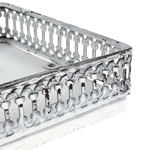 Floristik24 Vinkelfack 36cm x 13cm H 4cm vit 1 st