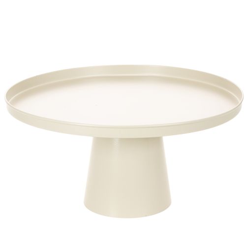 Dekorativ rund beige tallrik med 40 cm hög bas köpa | Floristik24.se