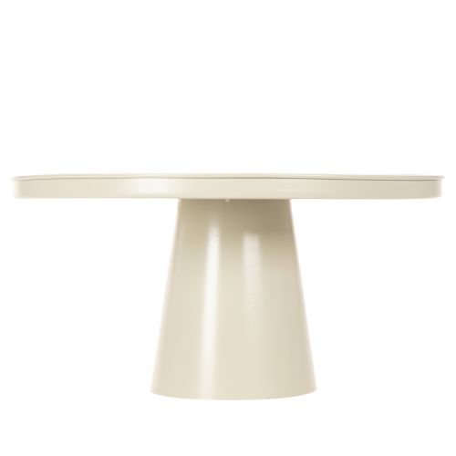 Dekorativ rund beige tallrik med 40 cm hög bas | Floristik24.se