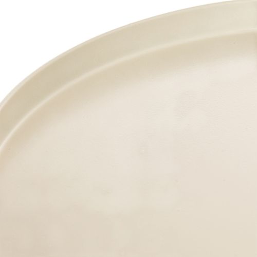 Dekorativ rund beige tallrik med 40 cm hög bas | Floristik24.se