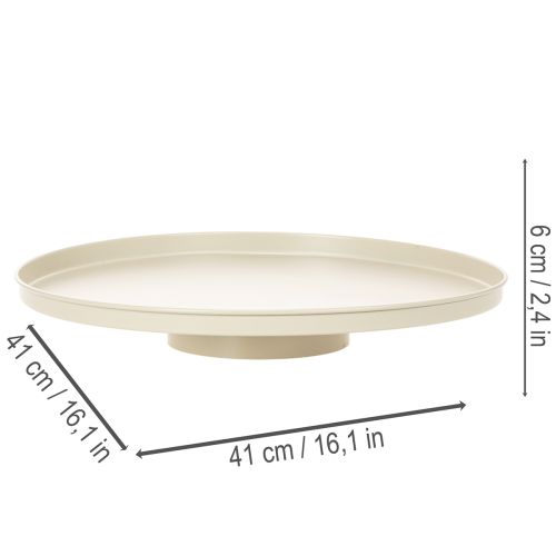 Dekorativ blomfat i metall, rund, 41 cm, bordsdisplay | Floristik24.se