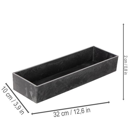 Rektangulär bricka med handtag, dekorativ bricka för bord, 32 cm | Floristik24.se