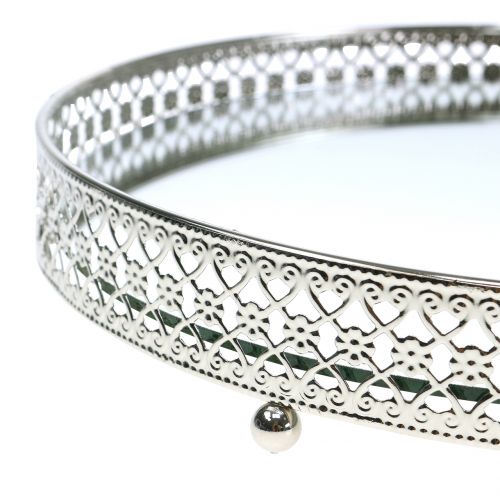 Floristik24 Magasin spegelglas silver Ø25cm