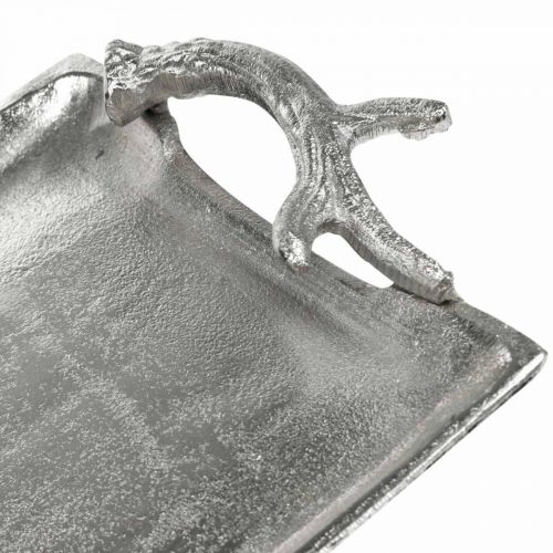 Artikel Dekorativa hjorthorn i silver silver aluminium rektangulär 33x18x4cm