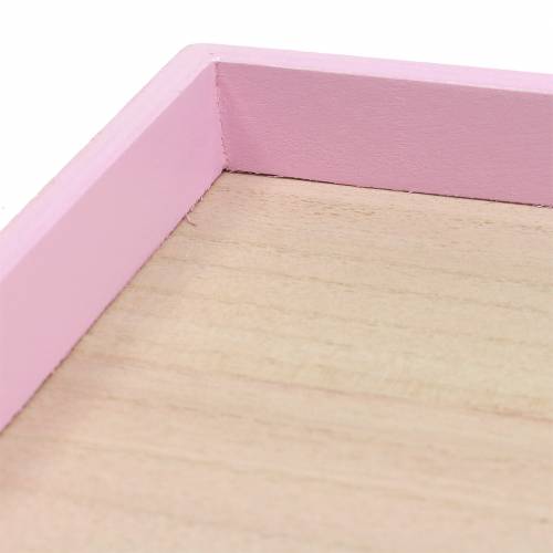Floristik24 Träbricka rosa 49cm x 16,5cm