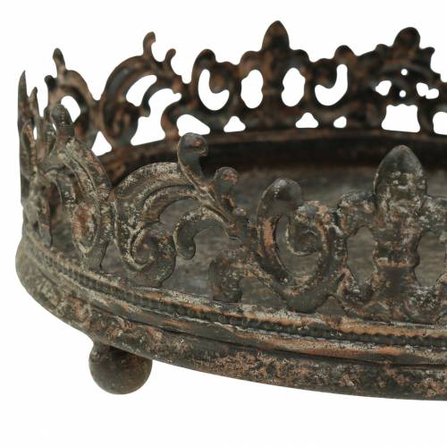 Floristik24 Antik metallbricka Ø16 / 20 / 25cm 3st