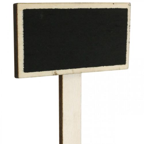 Artikel Träskiva att sticka, plantskylt, tavla för tillbaka till skolan, bordsdekoration för bröllop 9×4,5cm L19,5cm 12st