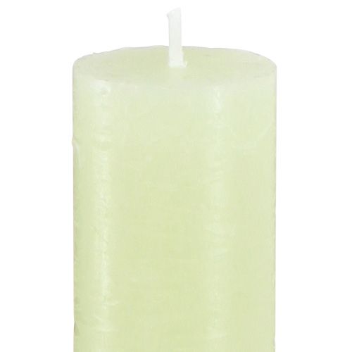 Floristik24 Bordsljus limegröna ljus enfärgade 34x240mm 4 st