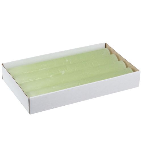 Floristik24 Bordsljus limegröna ljus enfärgade 34x240mm 4 st