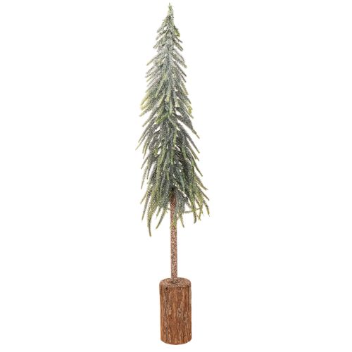 Konstgjord julgran med fot, frostad, som vinterdekoration, 90 cm