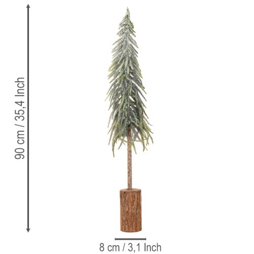 Konstgjord julgran med fot, frostad, som vinterdekoration, 90 cm | Floristik24.se