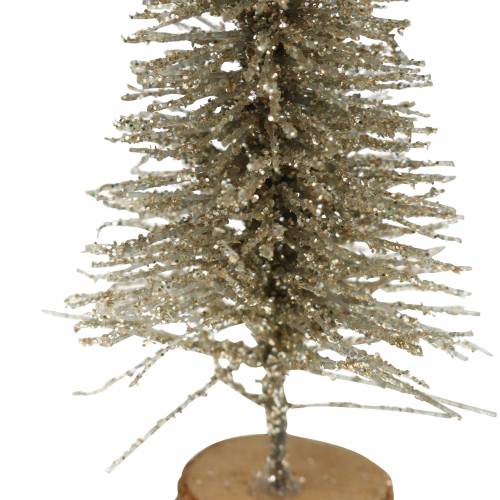 Floristik24 Dekorativt julgran champagneglitter 8cm 24 st