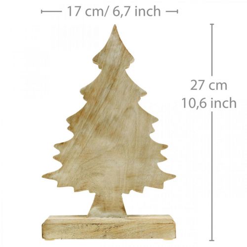Floristik24 Deco julgranved, tvättad vit julgran 27 × 17 × 5cm