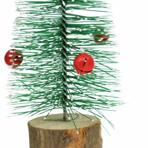 Artikel Julgran grön snöad Ø6cm H20cm 4st