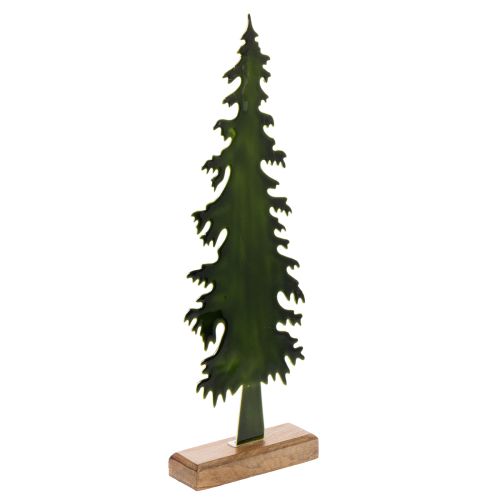 Dekorativ julgran på träbas, borddekoration, jul, 46 cm