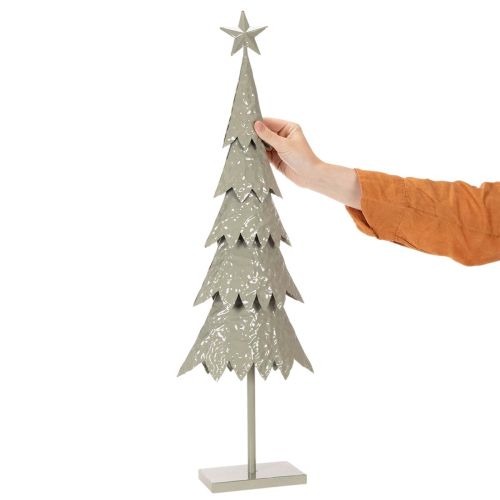 Dekorativ julgran på stativ med stjärna, festlig bordsdekoration, 74 cm | Floristik24.se