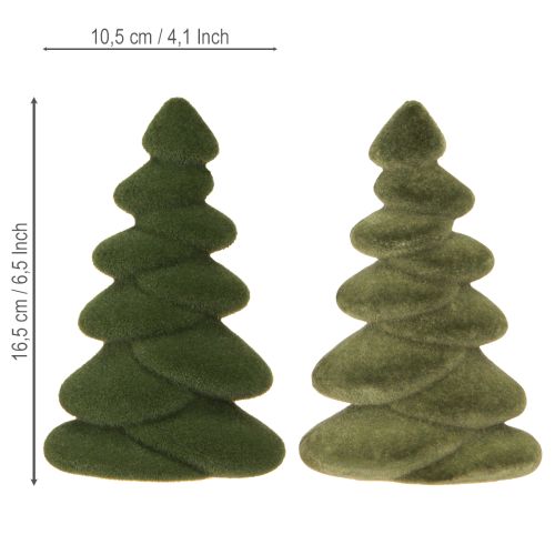 Artikel Julgransbordsdekoration flockad gran grön 16,5 cm 4 stycken