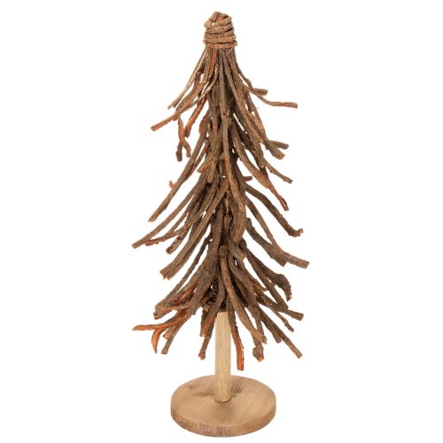 Julgran gjord av pilgrenar på träbas, 48 cm köpa | Floristik24.se