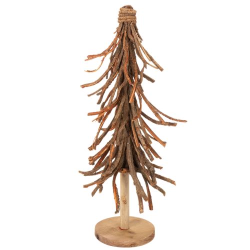 Julgran gjord av pilgrenar på träbas, 48 cm | Floristik24.se