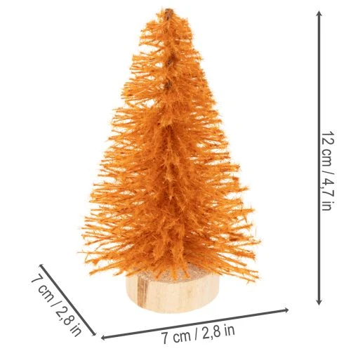 Miniatyr konstgjord julgran för bordsdekoration, 12 cm, 6 stycken | Floristik24.se