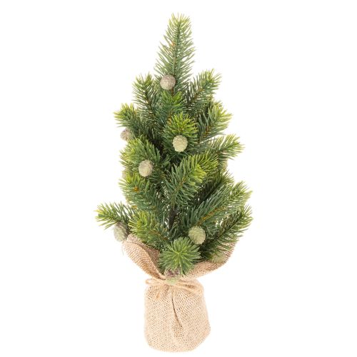 Konstgjord julgran i jutesäck, liten bordsdekoration, minijulgran, 38 cm köpa | Floristik24.se