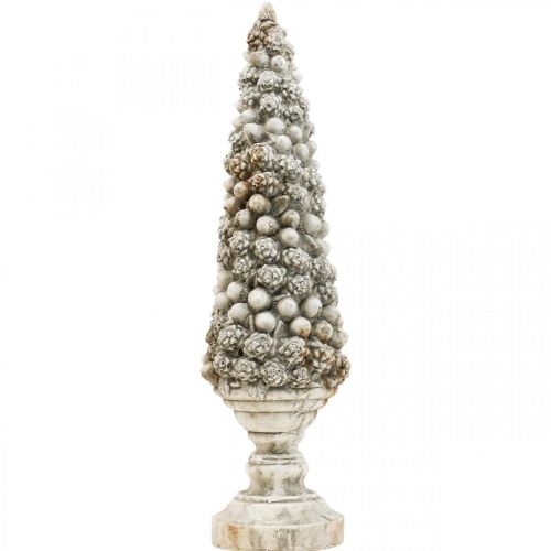 Floristik24 Gran med bas Chic Antique deco tree grå H60cm