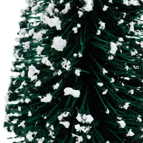 Artikel Dekorativ gran med snö, juldekoration, advent H13cm Ø5,5cm 2 st