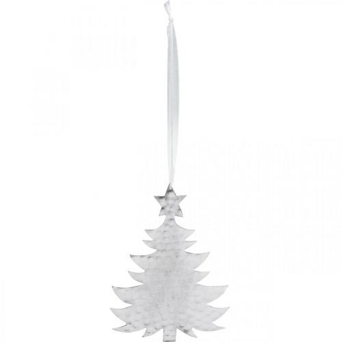 Artikel Julgranshänge, adventsdekoration, metalldekoration till jul, silver 20,5×15,5cm