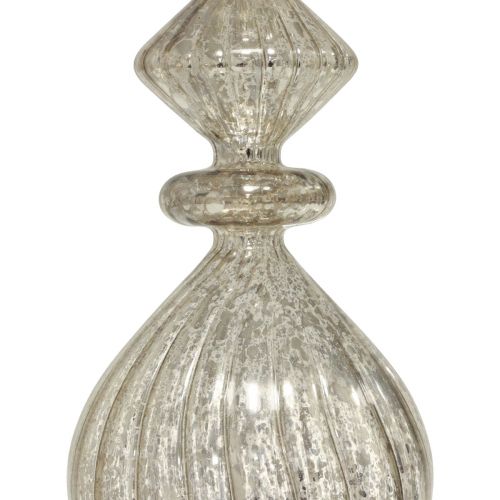 Floristik24 Julgransskiva Julgransskiva glas silver vintage H34cm