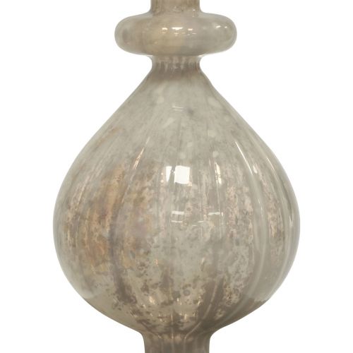 Artikel Julgranstopper Julgranstopper glas vitt glas silver 34cm 1st